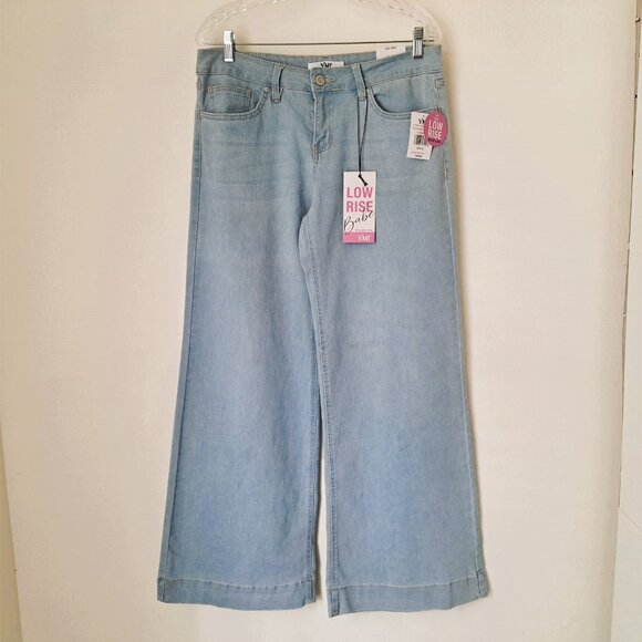 YMI Low Rise Juniors Jeans Wide-Leg Size 5/27 Light Blue Color NWT - Picture 10 of 11